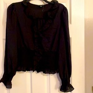 Haute Monde Black blouse size large